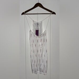 Lascana Floral Braided Spaghetti‎ Strap Tank Top Women 12/14 Beach Summer Flowy